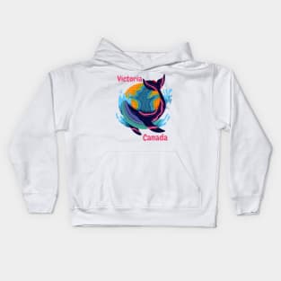 Victoria Canada Humpback Whale Kids Hoodie